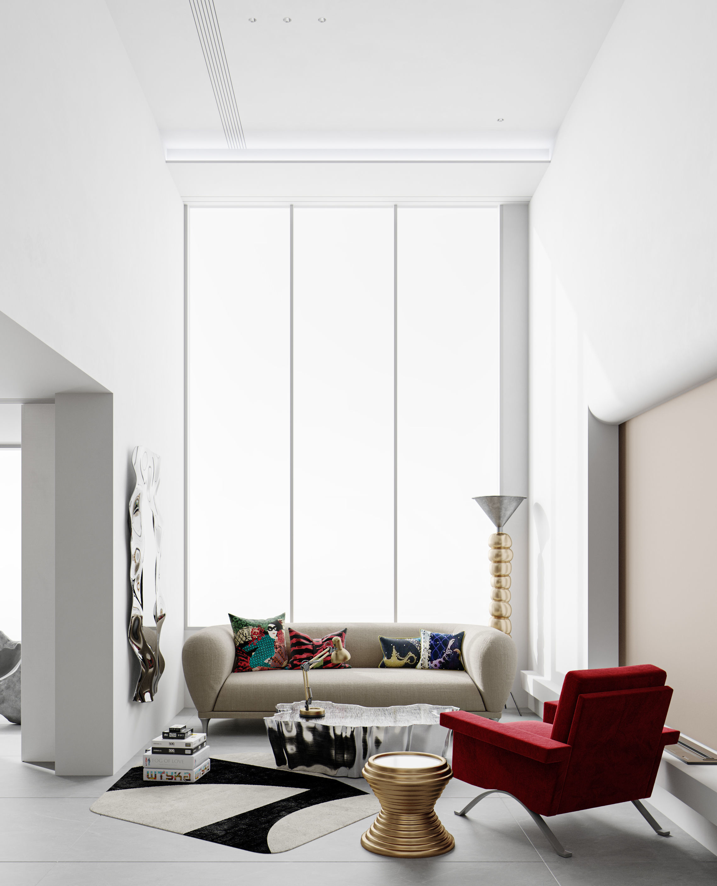 Living Room Interior Scene for 3DMAX and Corona 3D model 3D model_2