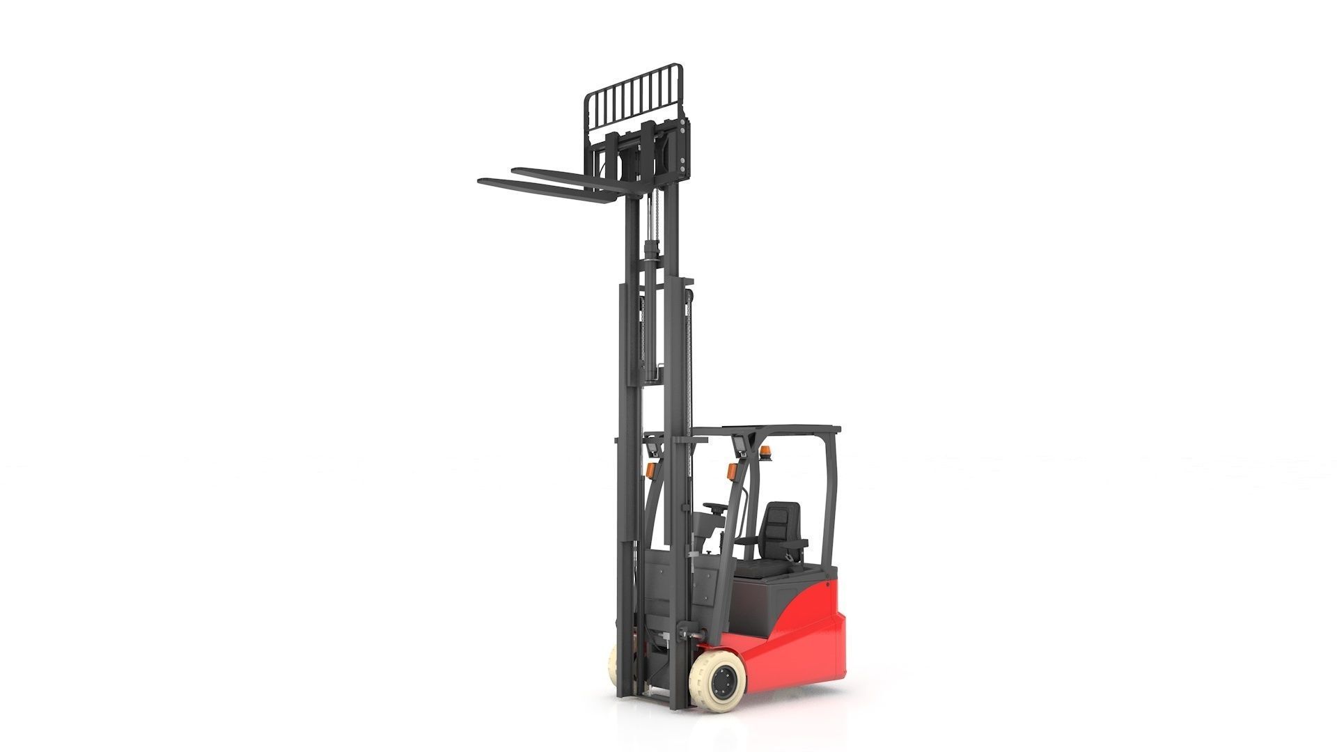 Mini Forklift Rigged and Animated 3D model_51