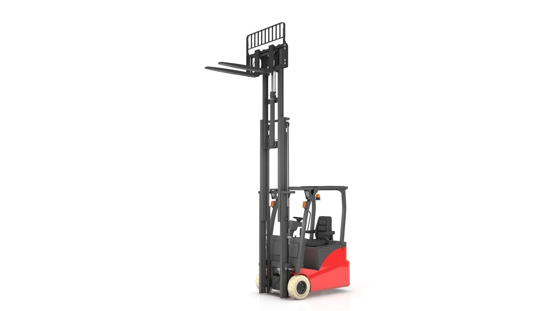 Mini Forklift Rigged and Animated 3D model_52