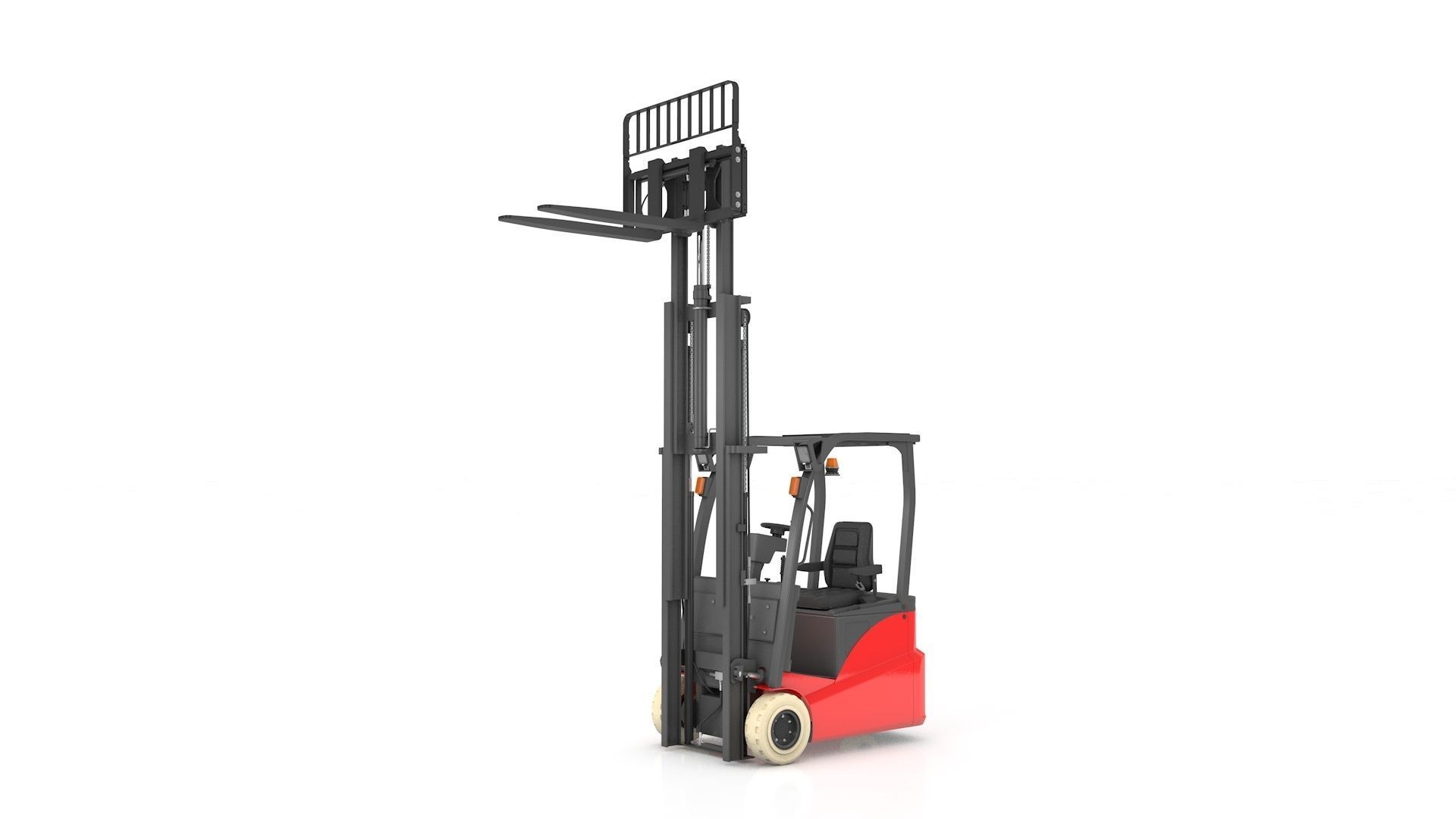 Mini Forklift Rigged and Animated 3D model_50