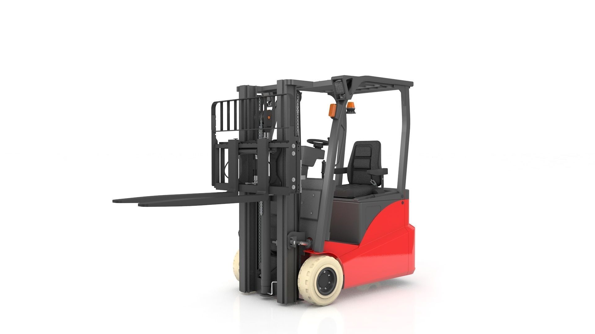 Mini Forklift Rigged and Animated 3D model_44