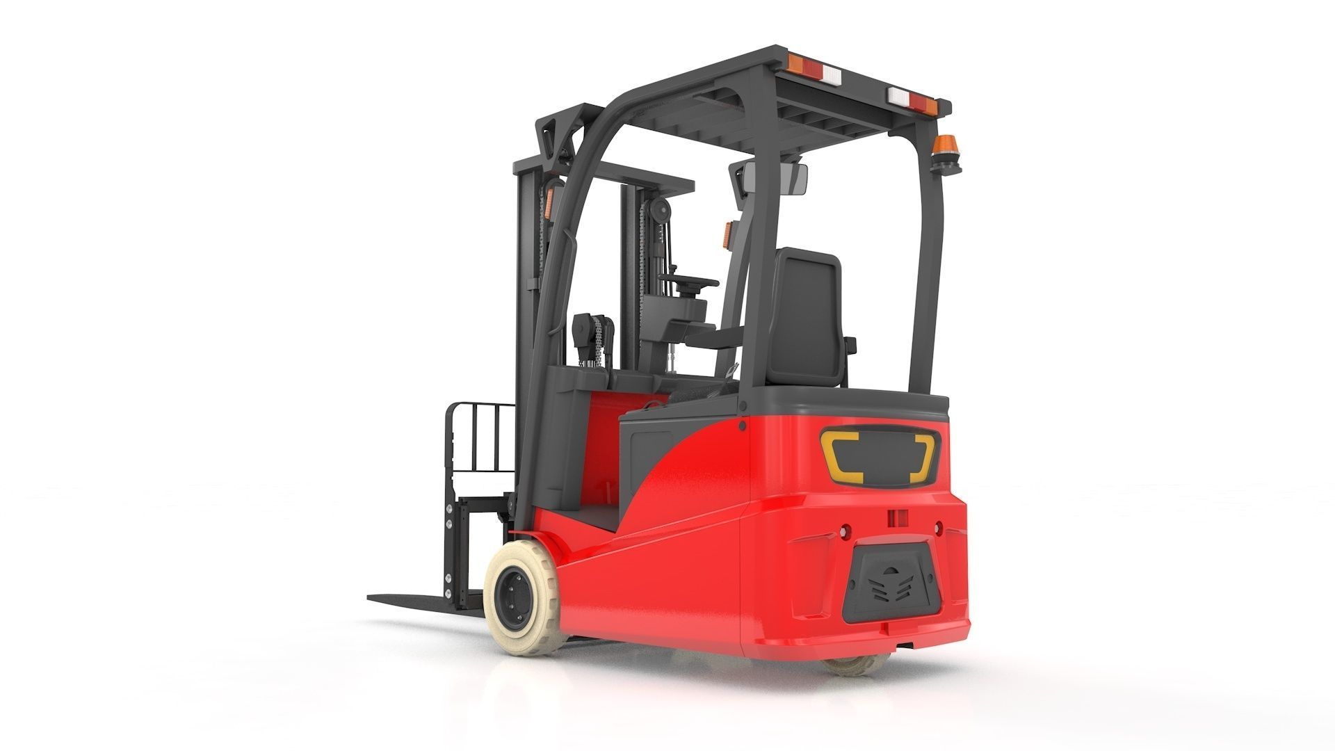 Mini Forklift Rigged and Animated 3D model_2