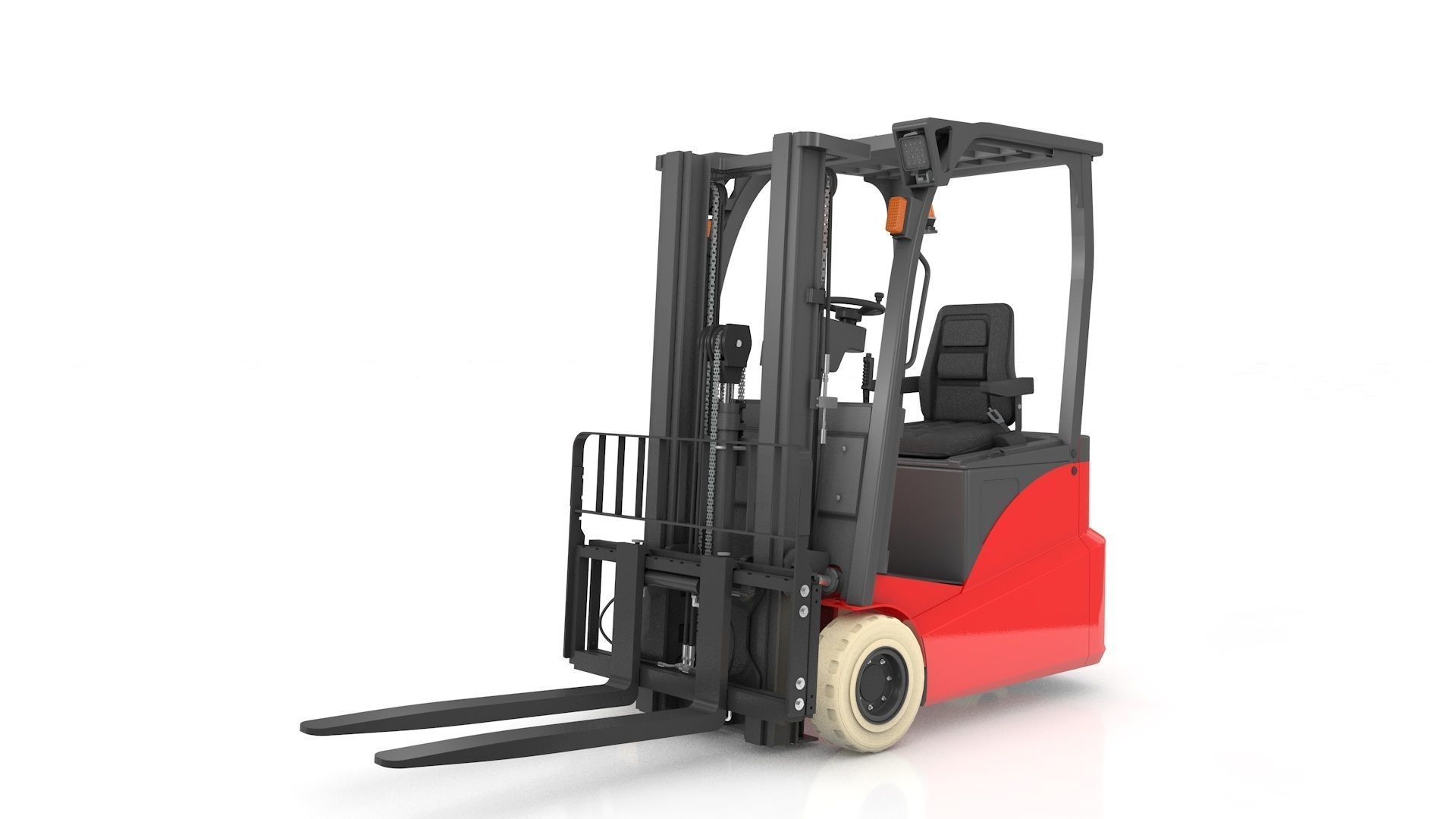 Mini Forklift Rigged and Animated 3D model_25