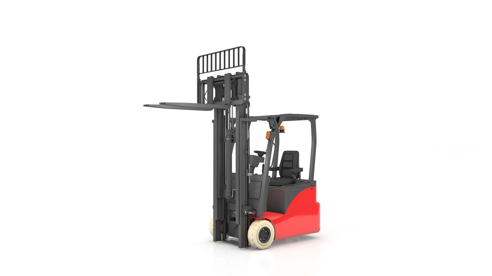 Mini Forklift Rigged and Animated 3D model_47