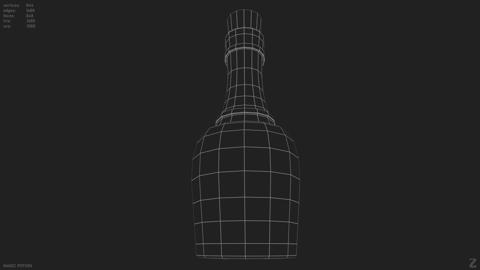 Magic potion Low-poly 3D model_12