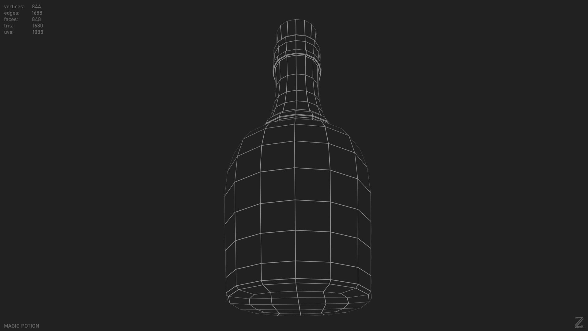 Magic potion Low-poly 3D model_13