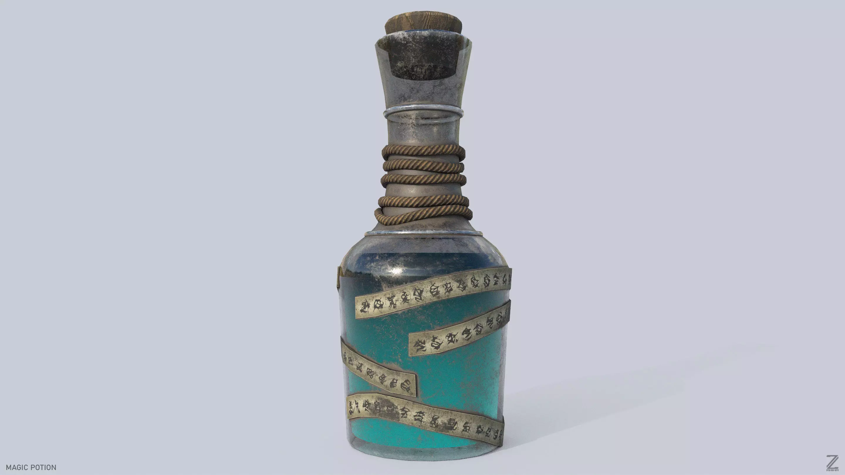 Magic potion Low-poly 3D model