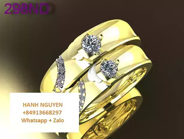 10 pairs wedding rings 3D print model
