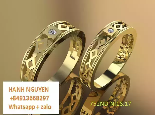 10 pairs wedding rings 3D print model