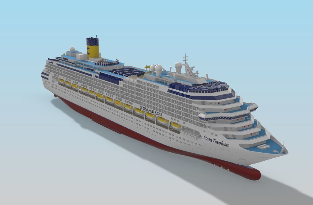 COSTA FAVOLOSA cruise ship printable model 3D print model_3
