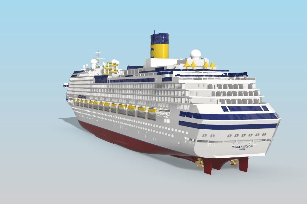 COSTA FAVOLOSA cruise ship printable model 3D print model_5