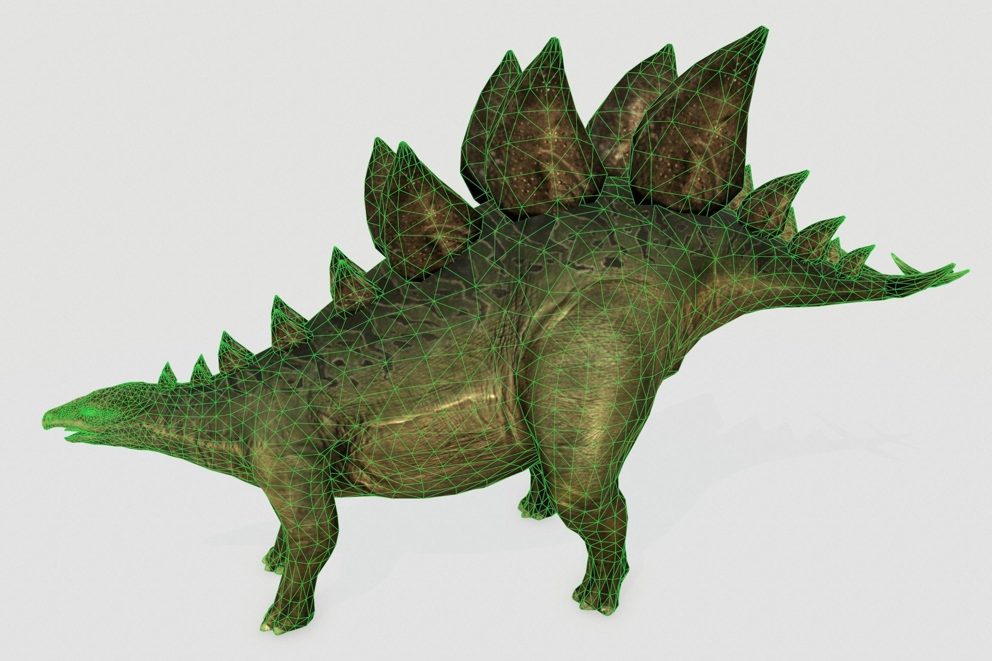 Stegosaurus Low-poly 3D model_4