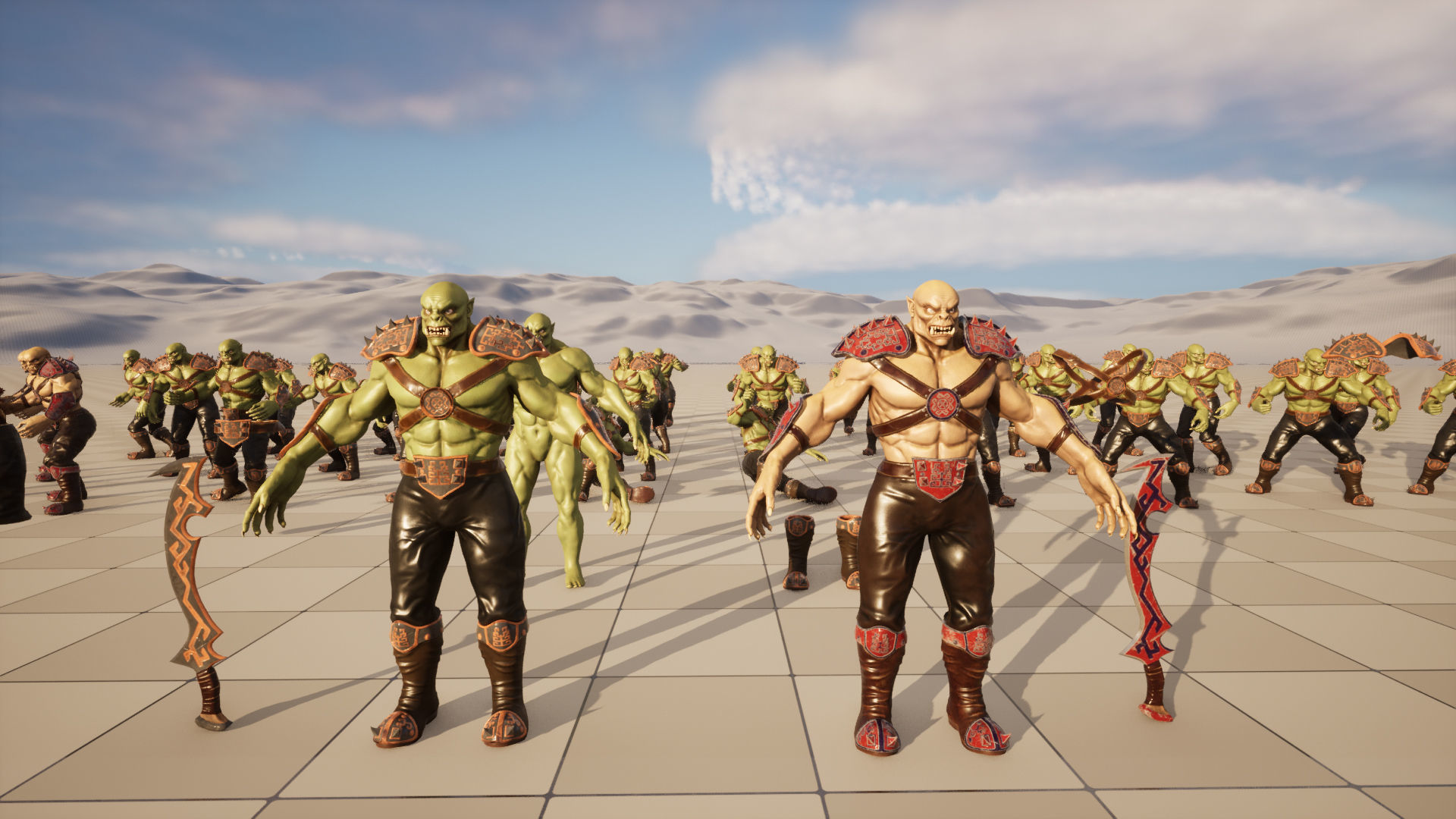 Orc warrior Low-poly 3D model_13