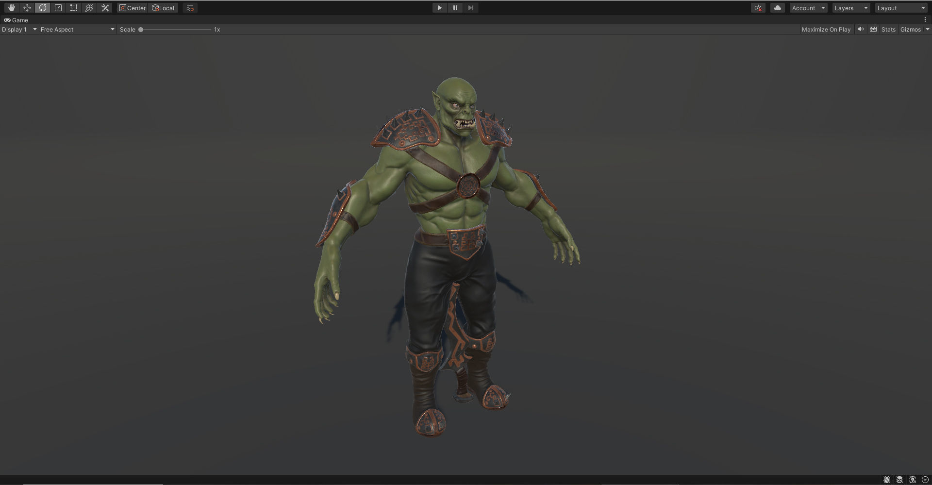 Orc warrior Low-poly 3D model_18