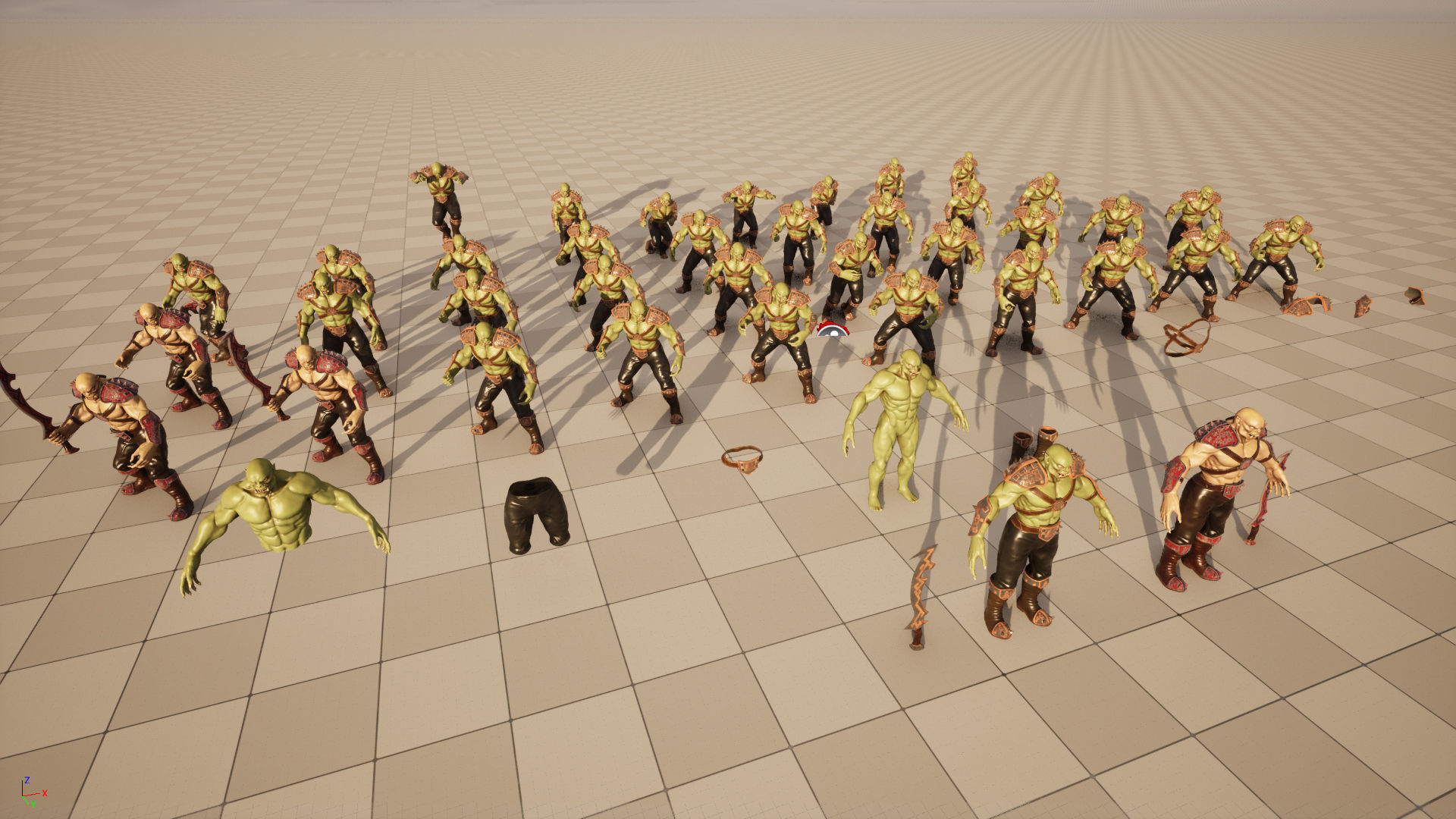 Orc warrior Low-poly 3D model_16