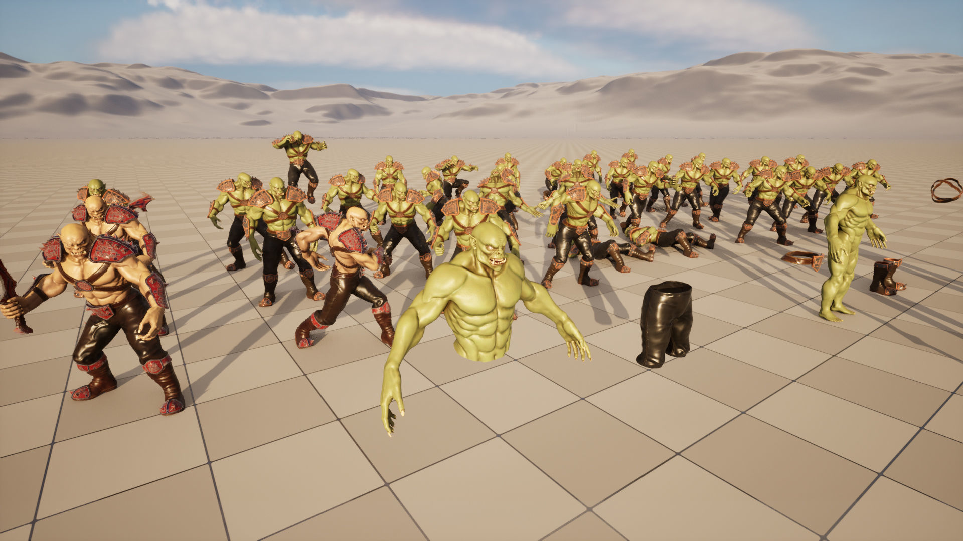 Orc warrior Low-poly 3D model_17