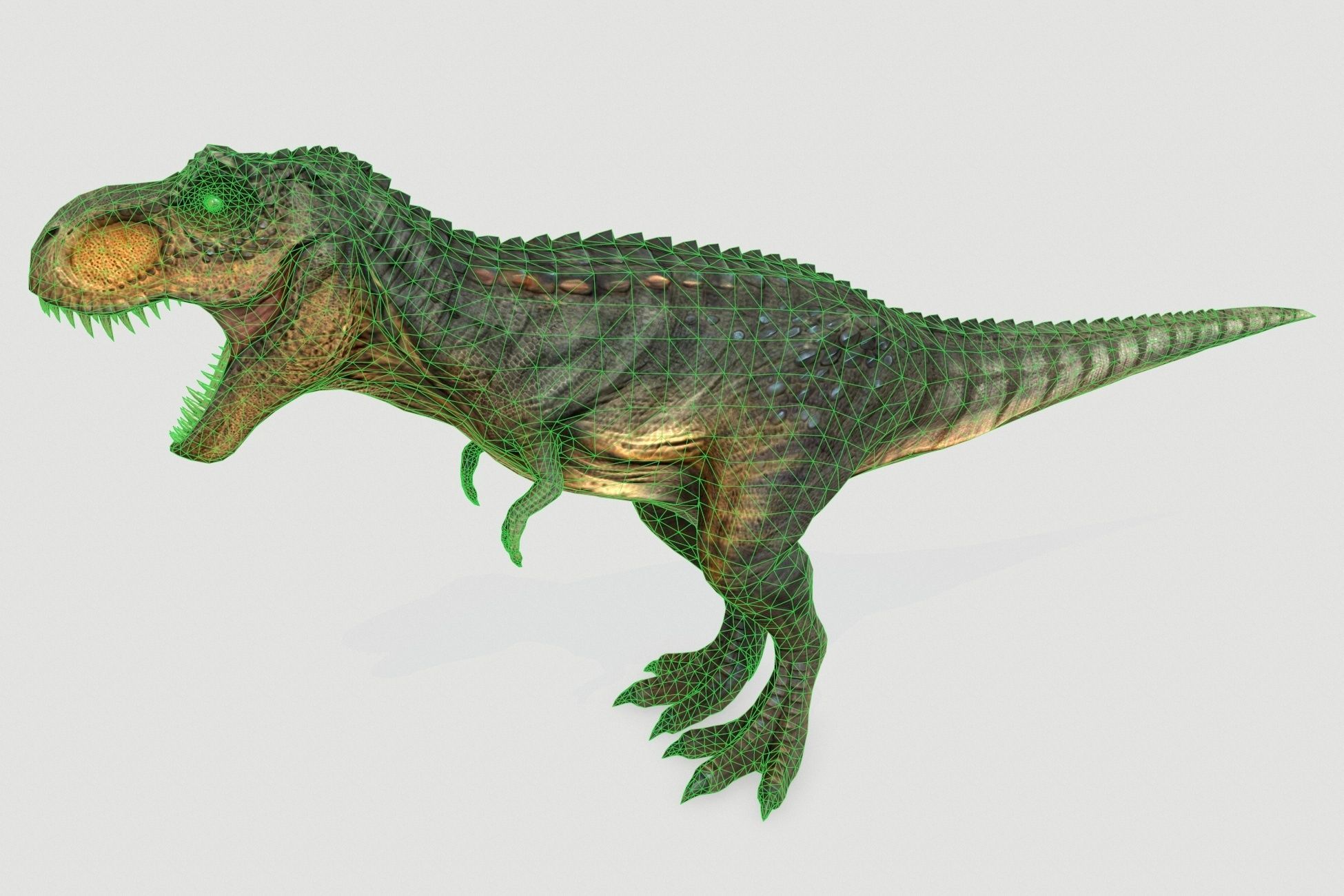 Tyrannosaurus Low-poly 3D model_4
