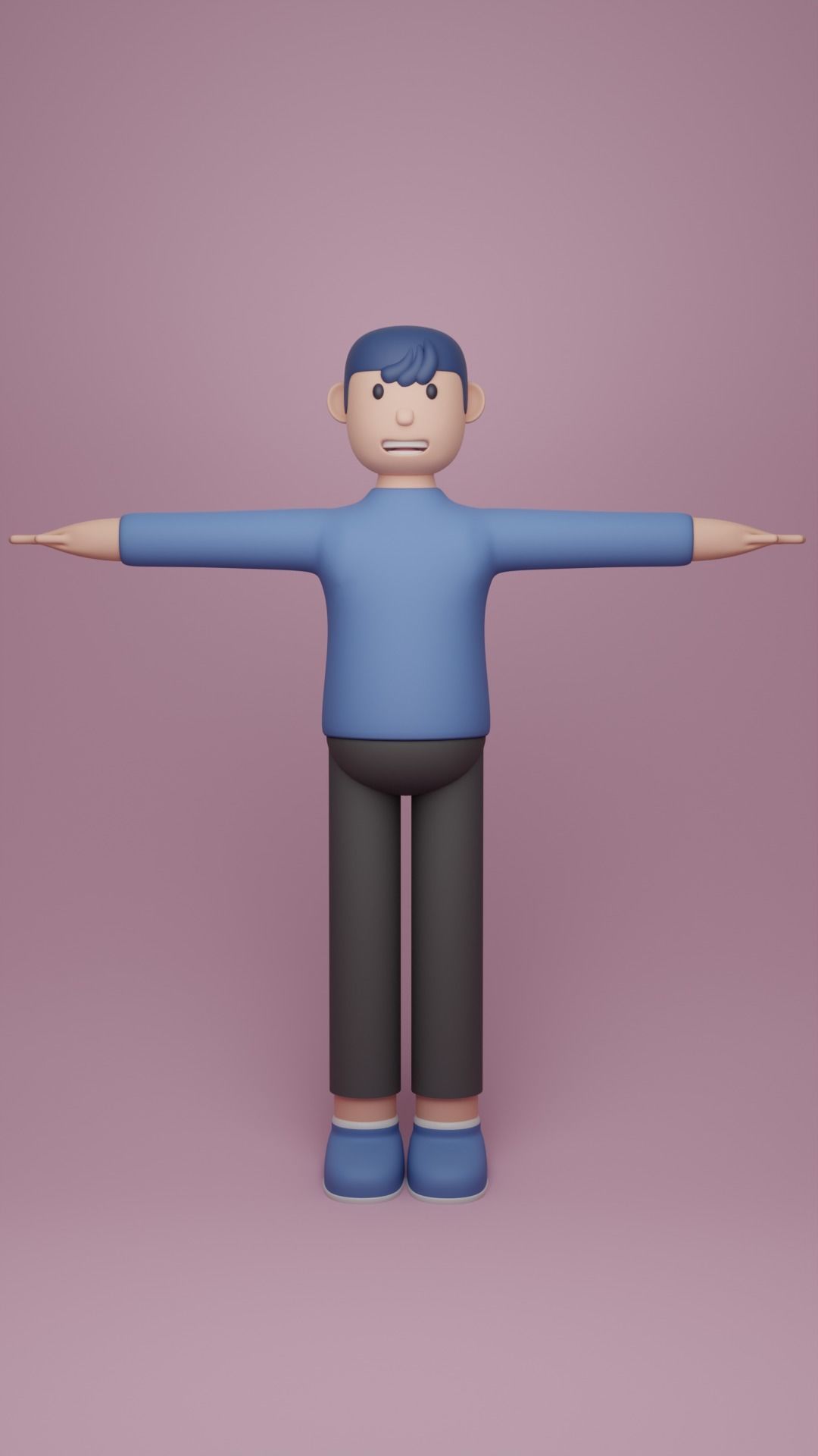 Stylized Character Model Low-poly 3D model_3