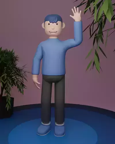 Stylized Character Model Low-poly 3D model Stylized Character Model Low-poly 3D model