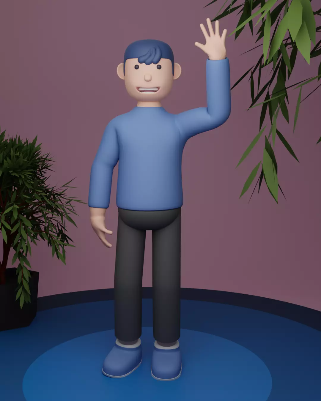 Stylized Character Model Low-poly 3D model_0