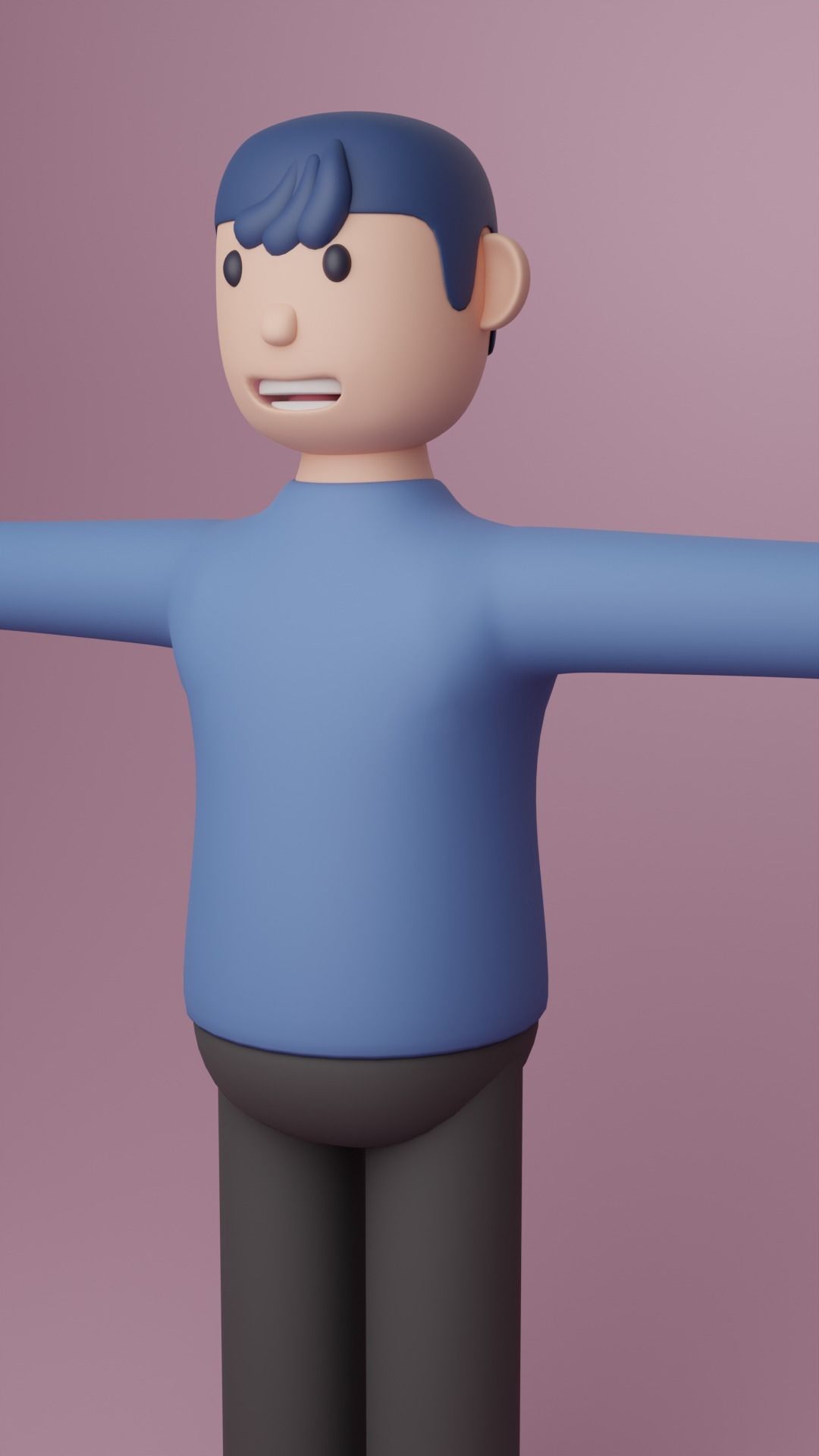 Stylized Character Model Low-poly 3D model_2