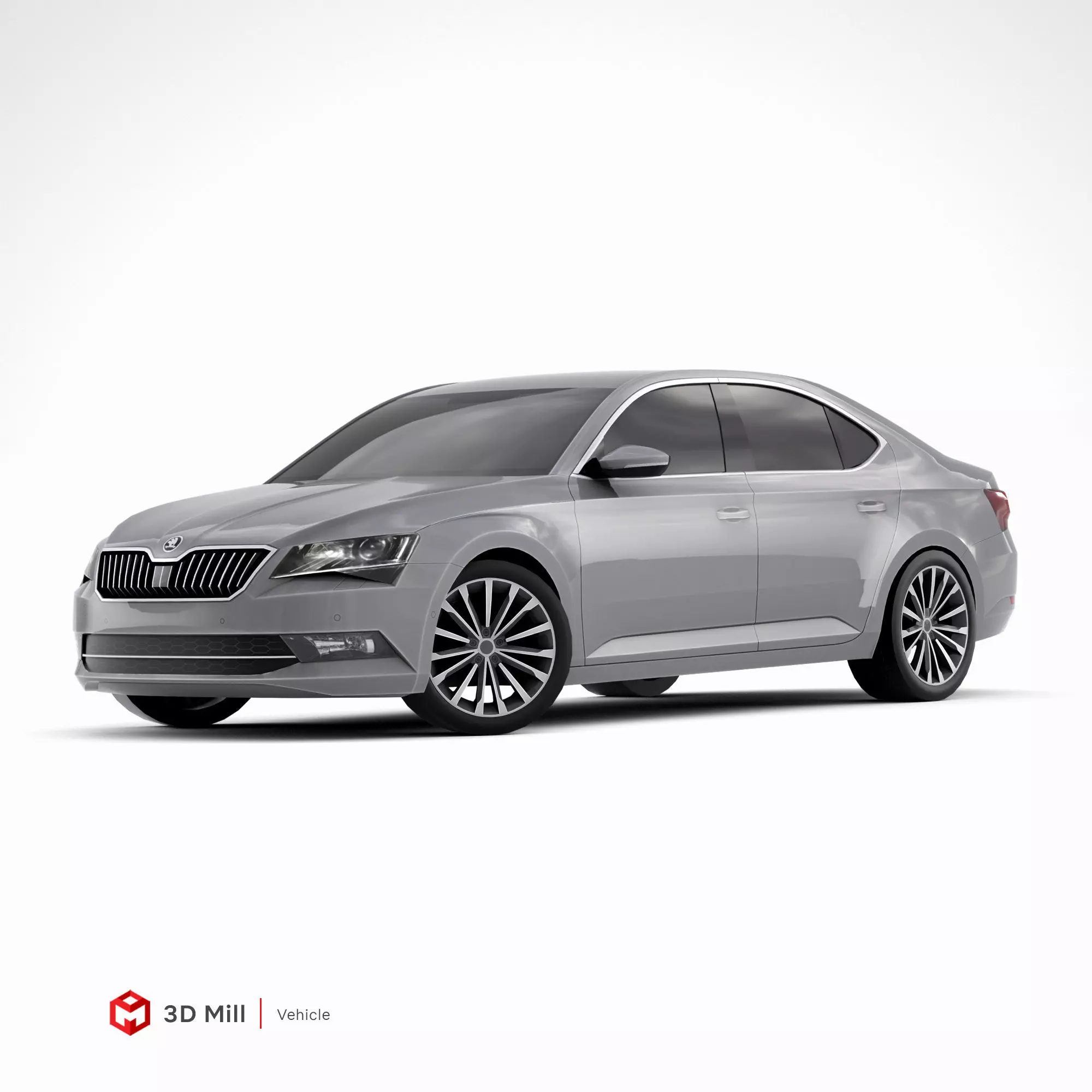 Skoda Superb 2018 Low-poly 3D model