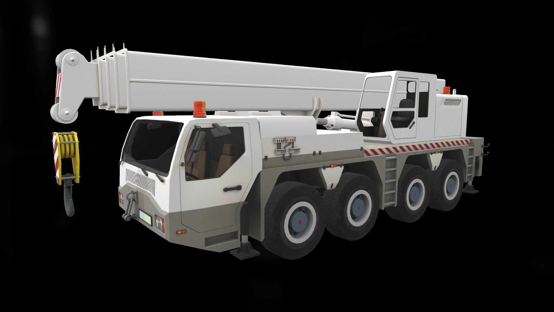 Crane Low-poly 3D model_2