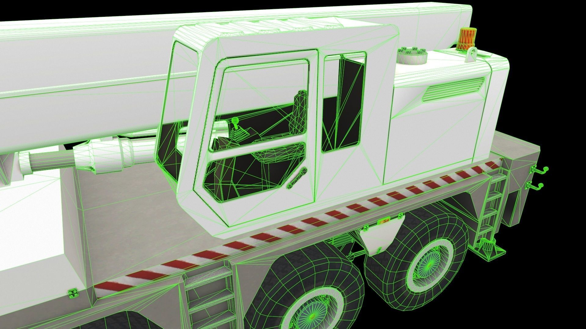 Crane Low-poly 3D model_9