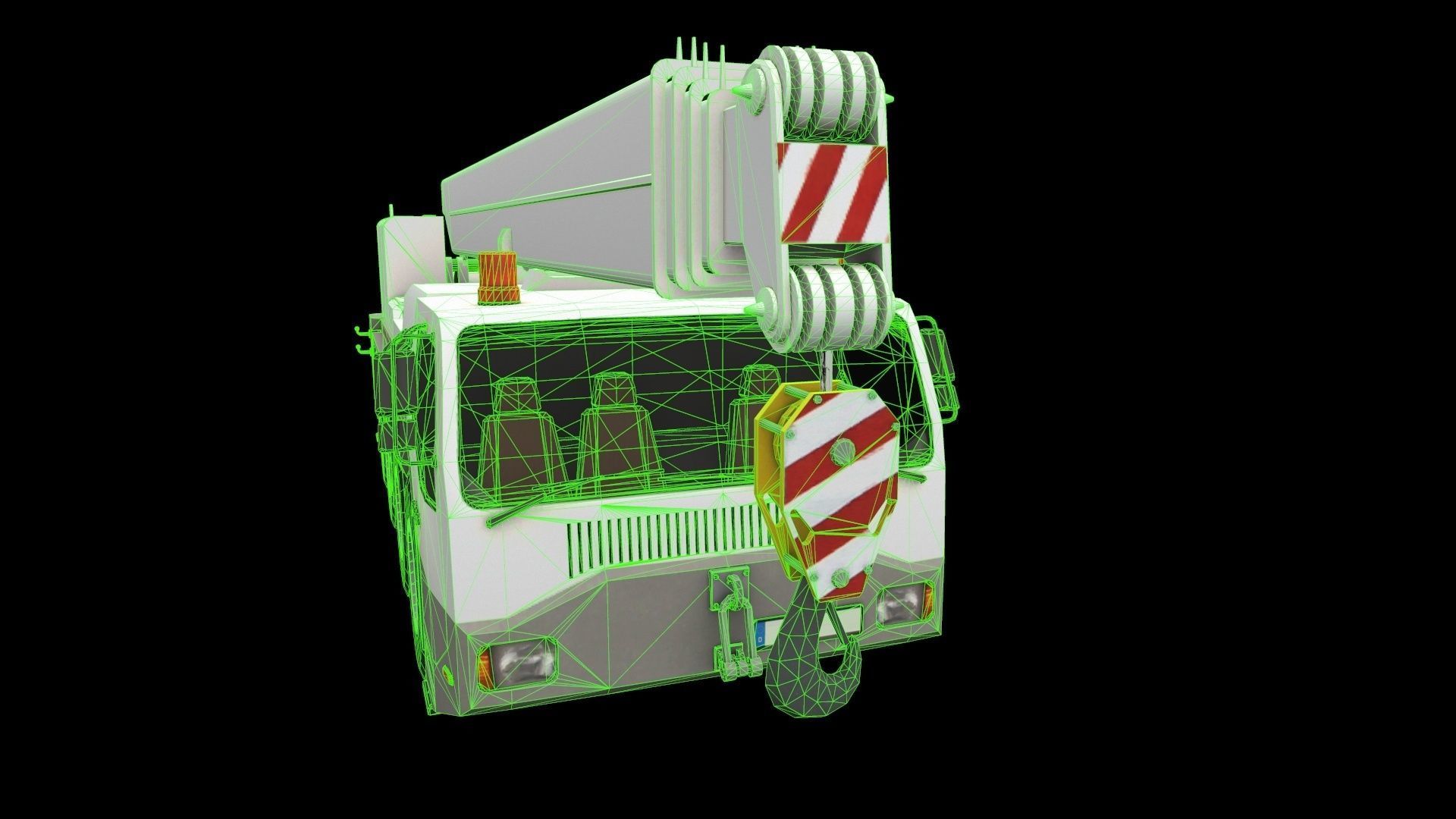 Crane Low-poly 3D model_7