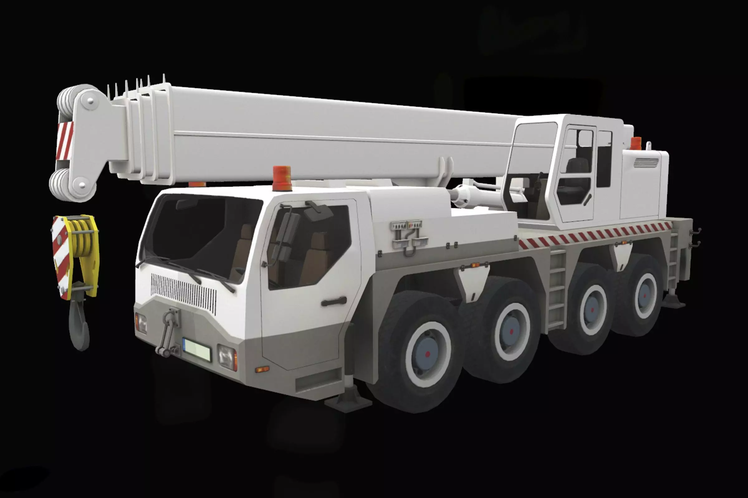 Crane Low-poly 3D model_0