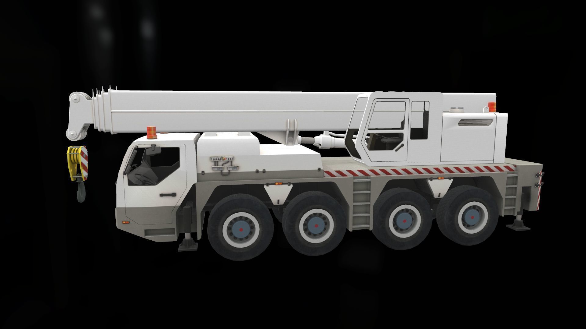 Crane Low-poly 3D model_3