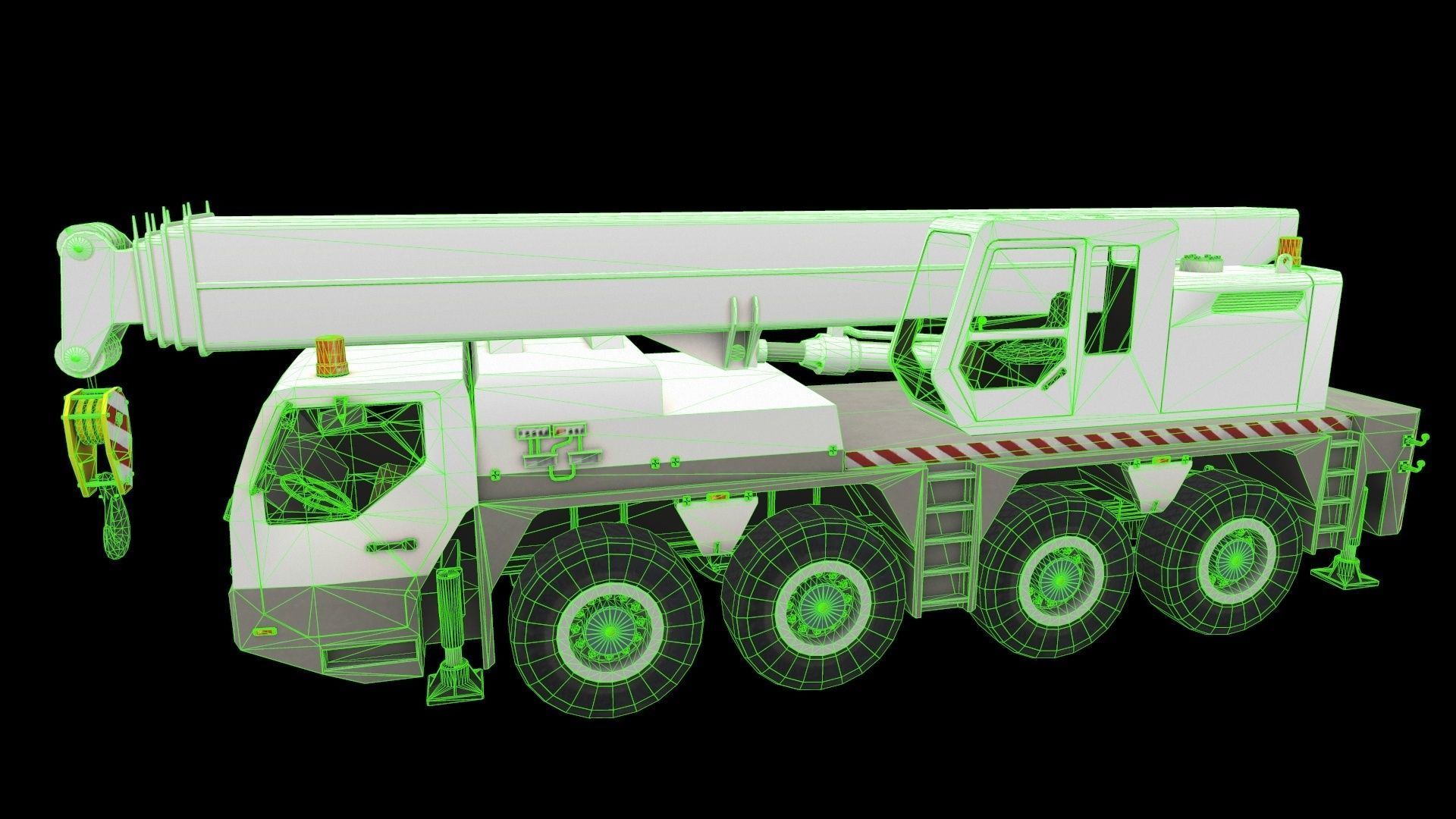 Crane Low-poly 3D model_8