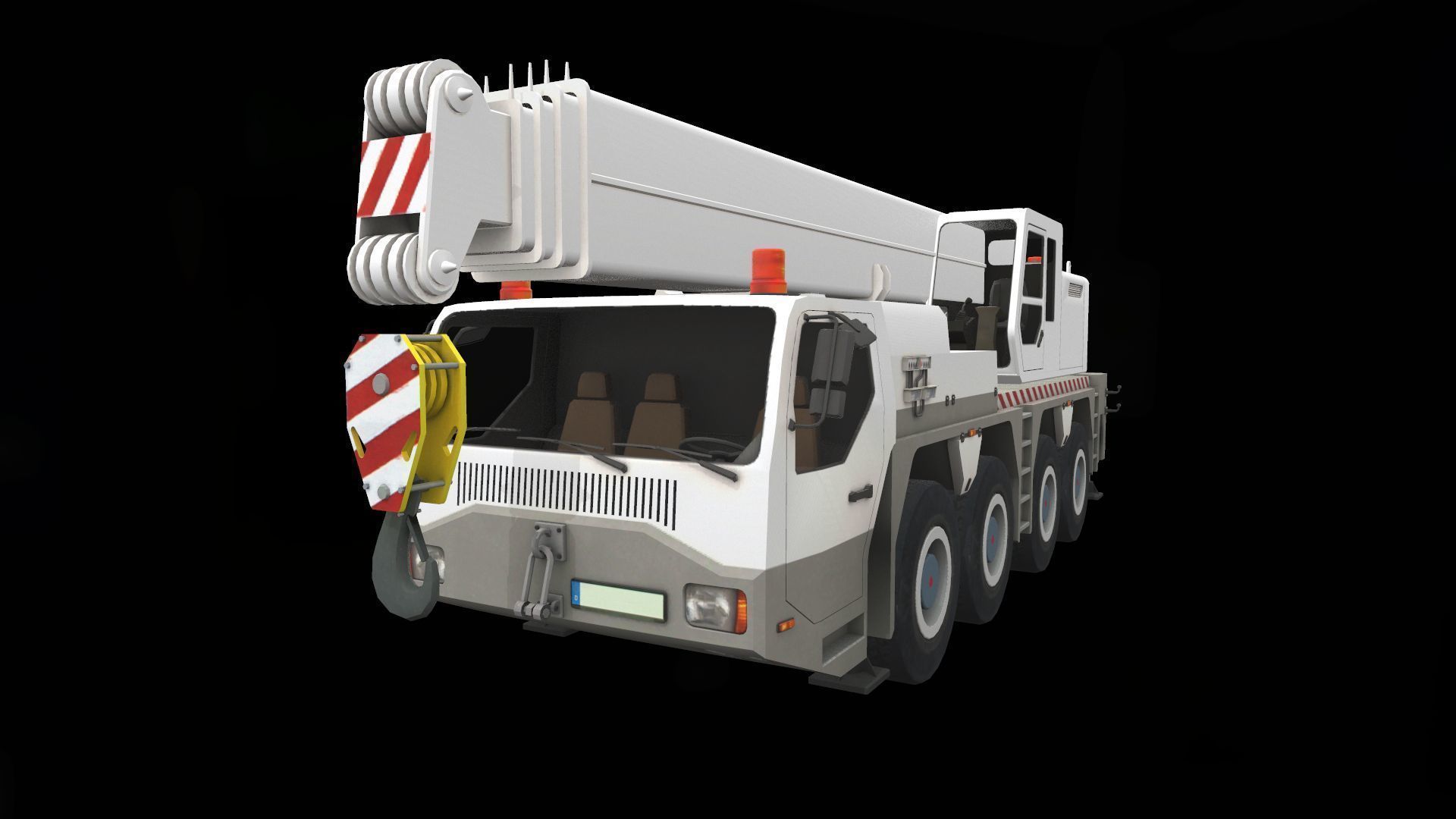 Crane Low-poly 3D model_1