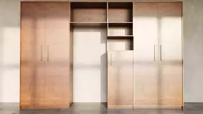 Simple Wardrobe Wall Low poly
