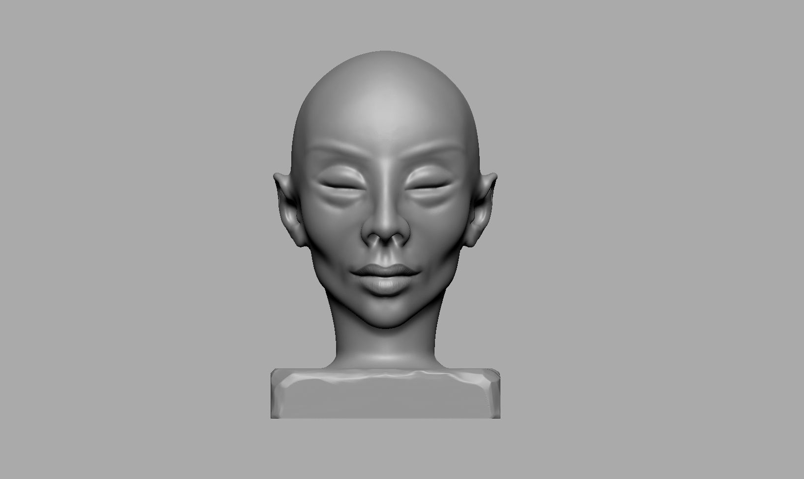 Conceptual Face Sculpture 01 3D print model_1