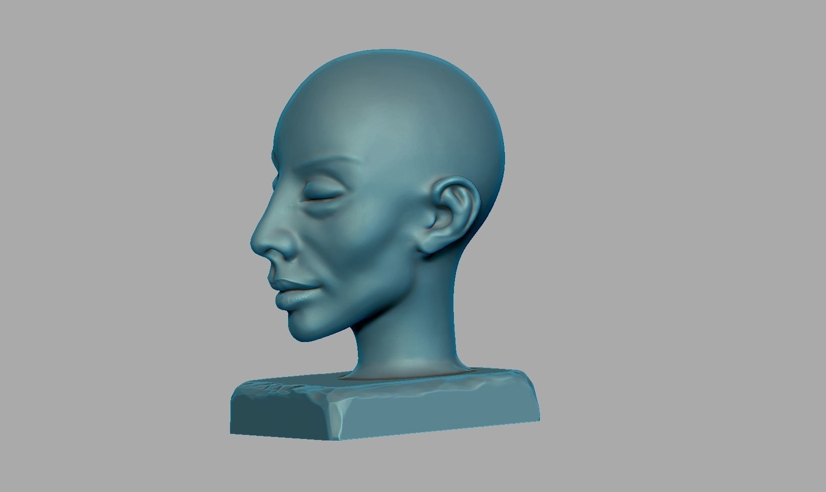 Conceptual Face Sculpture 01 3D print model_3