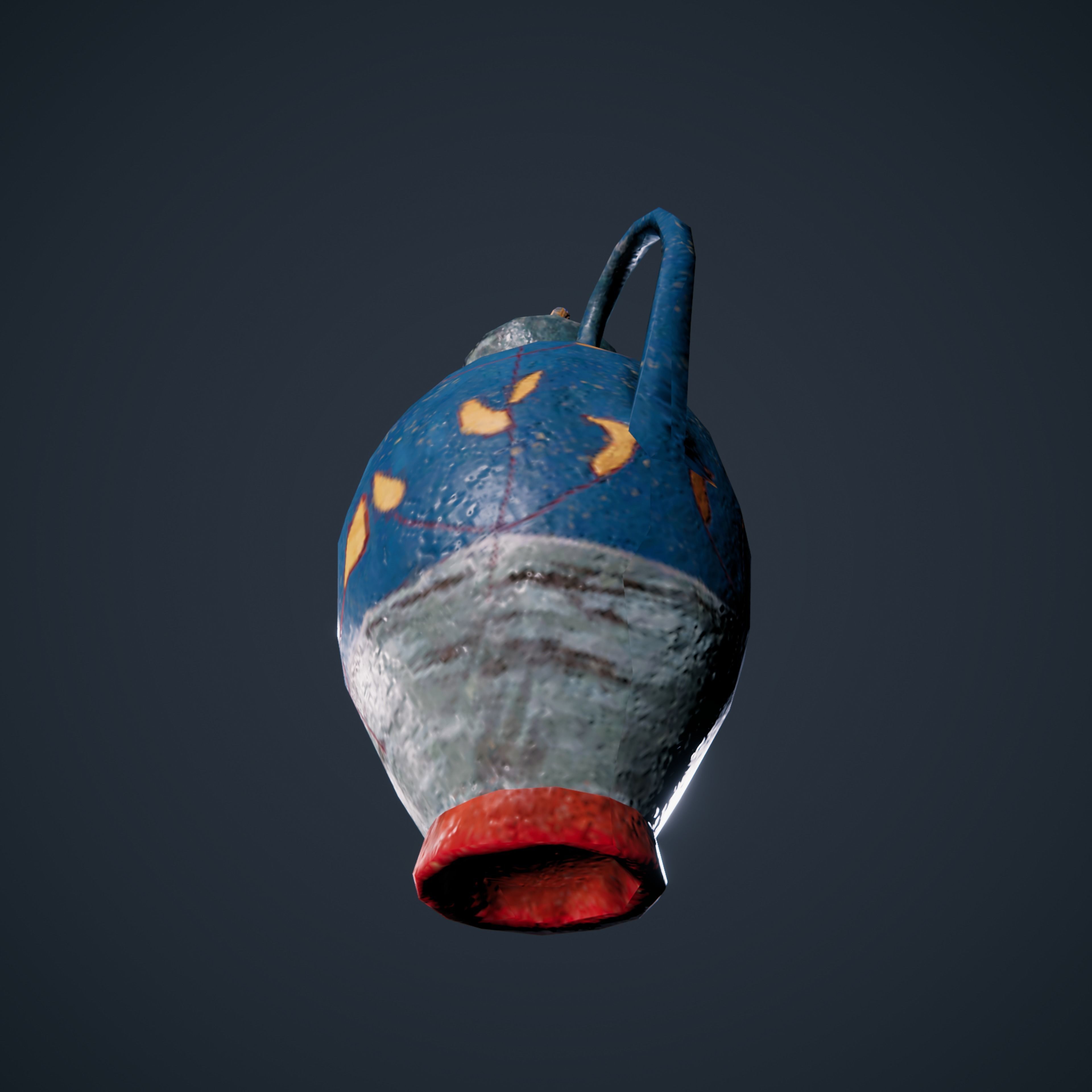 Old Vase Antique HDRP Low-poly 3D model_3