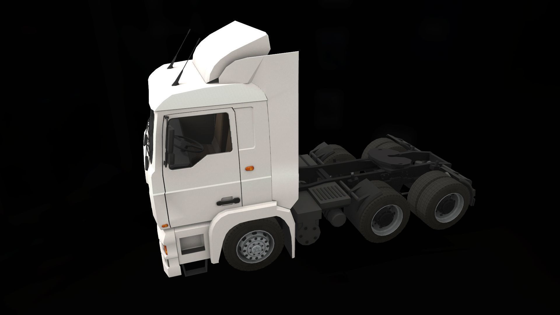Truck 2 Low-poly 3D model_1