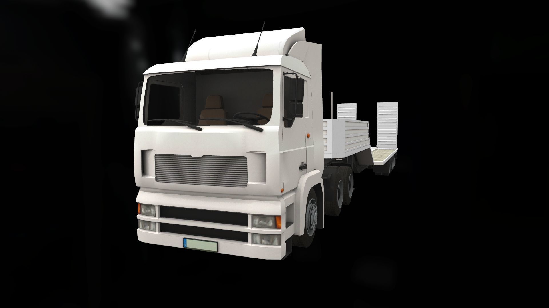Truck 2 Low-poly 3D model_3