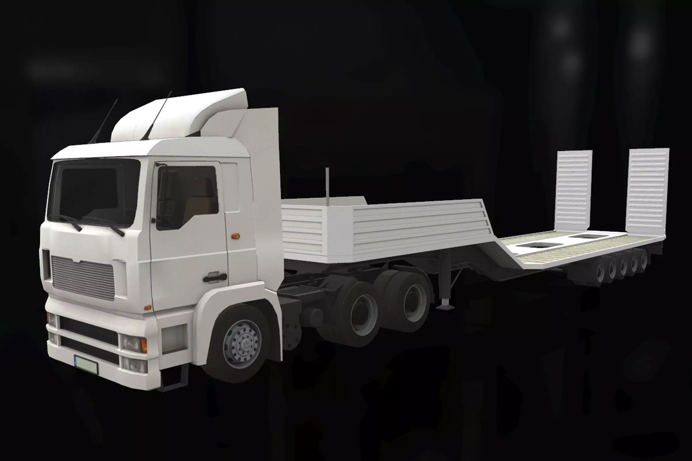 Truck 2 Low-poly 3D model_0