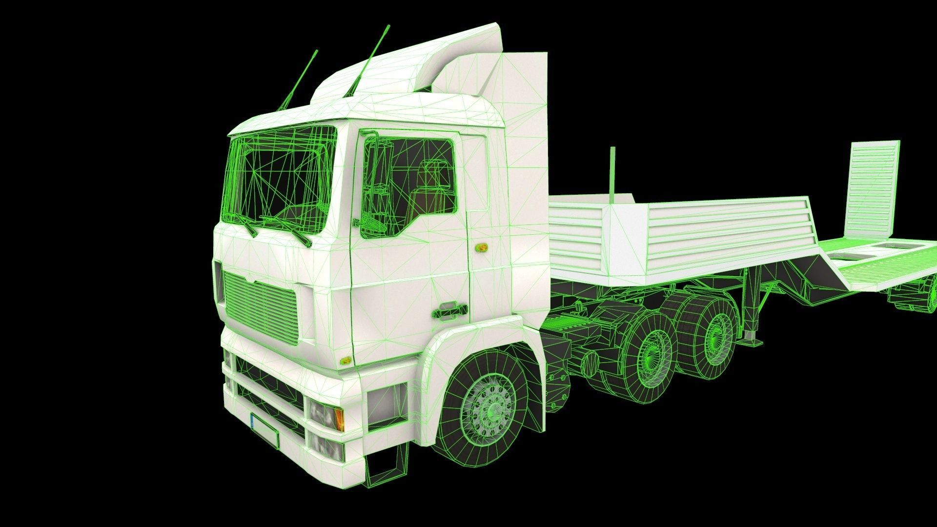 Truck 2 Low-poly 3D model_8