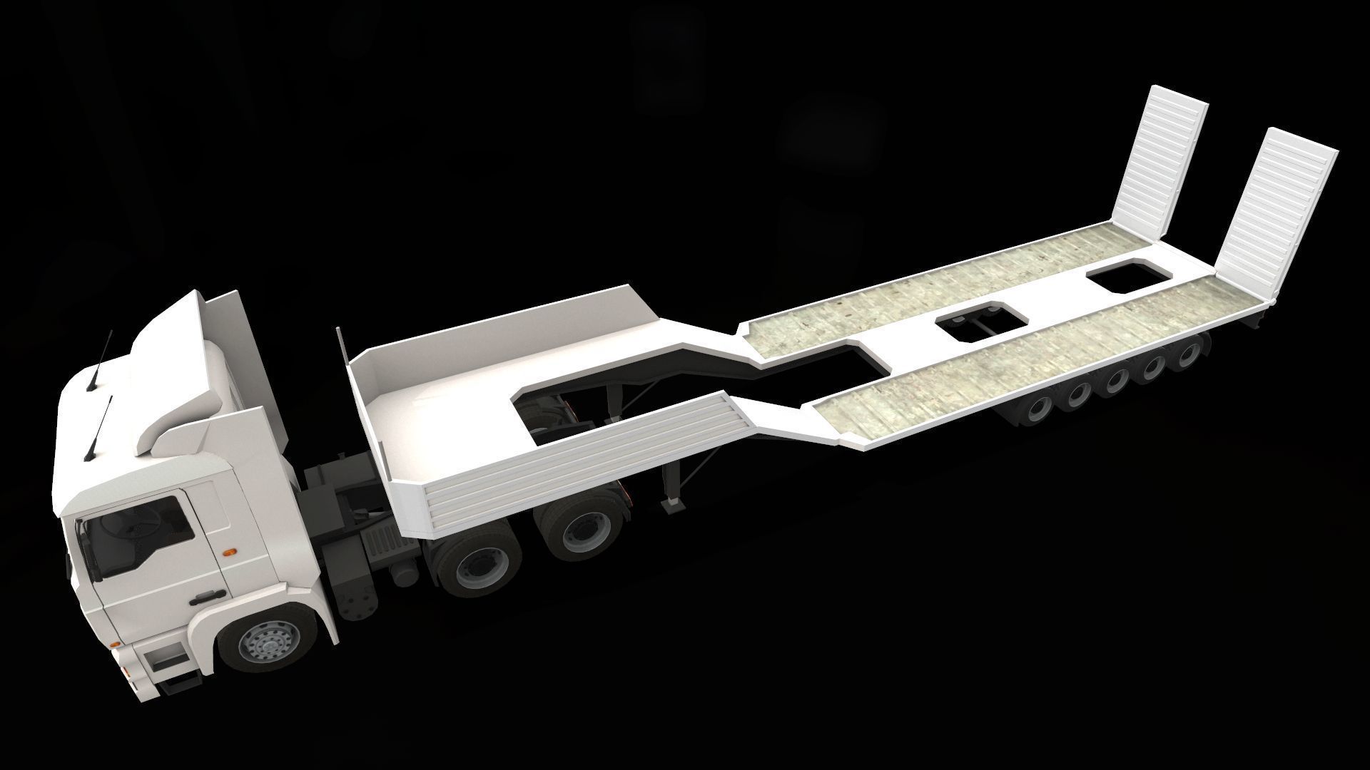 Truck 2 Low-poly 3D model_5