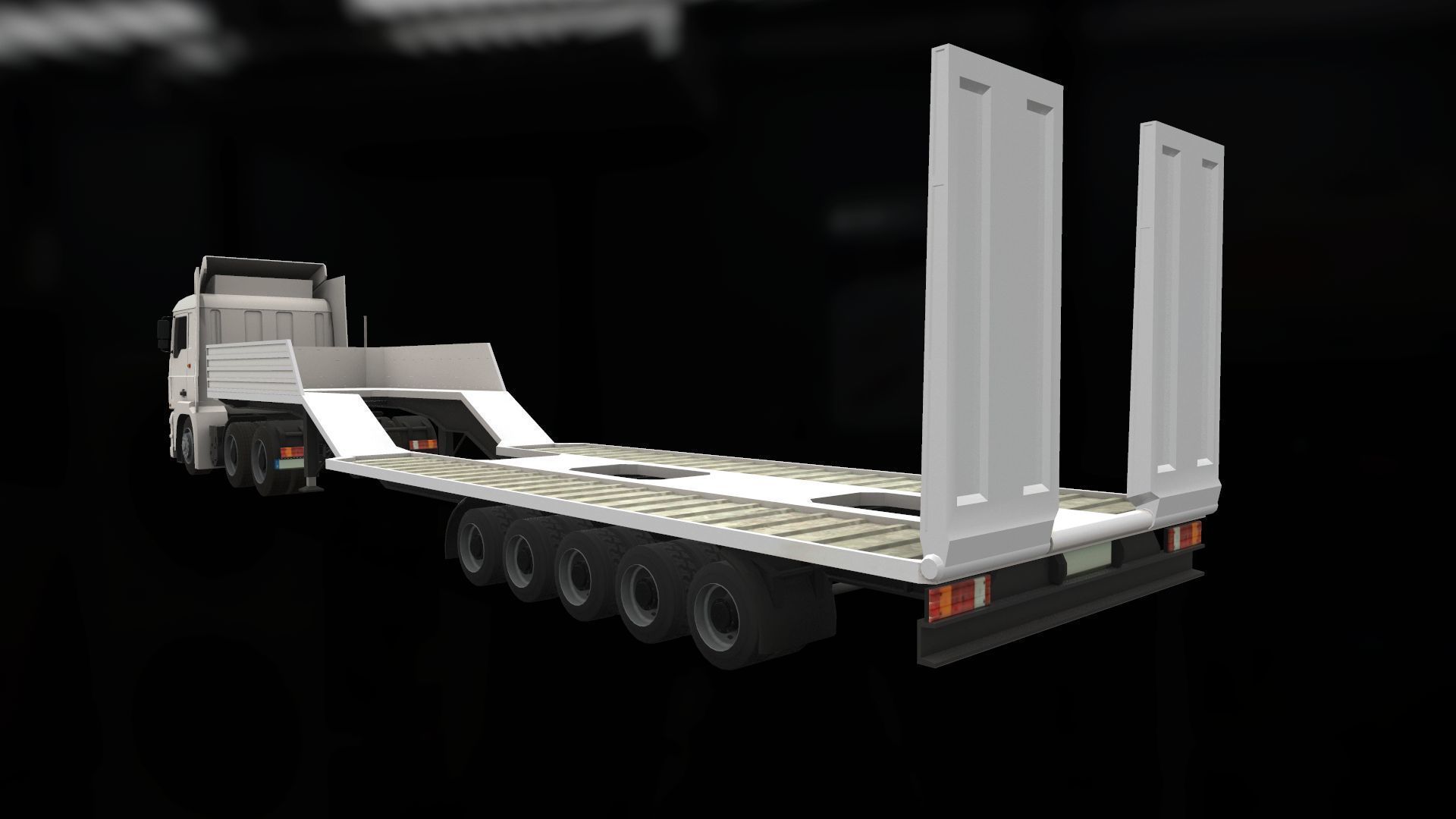 Truck 2 Low-poly 3D model_7