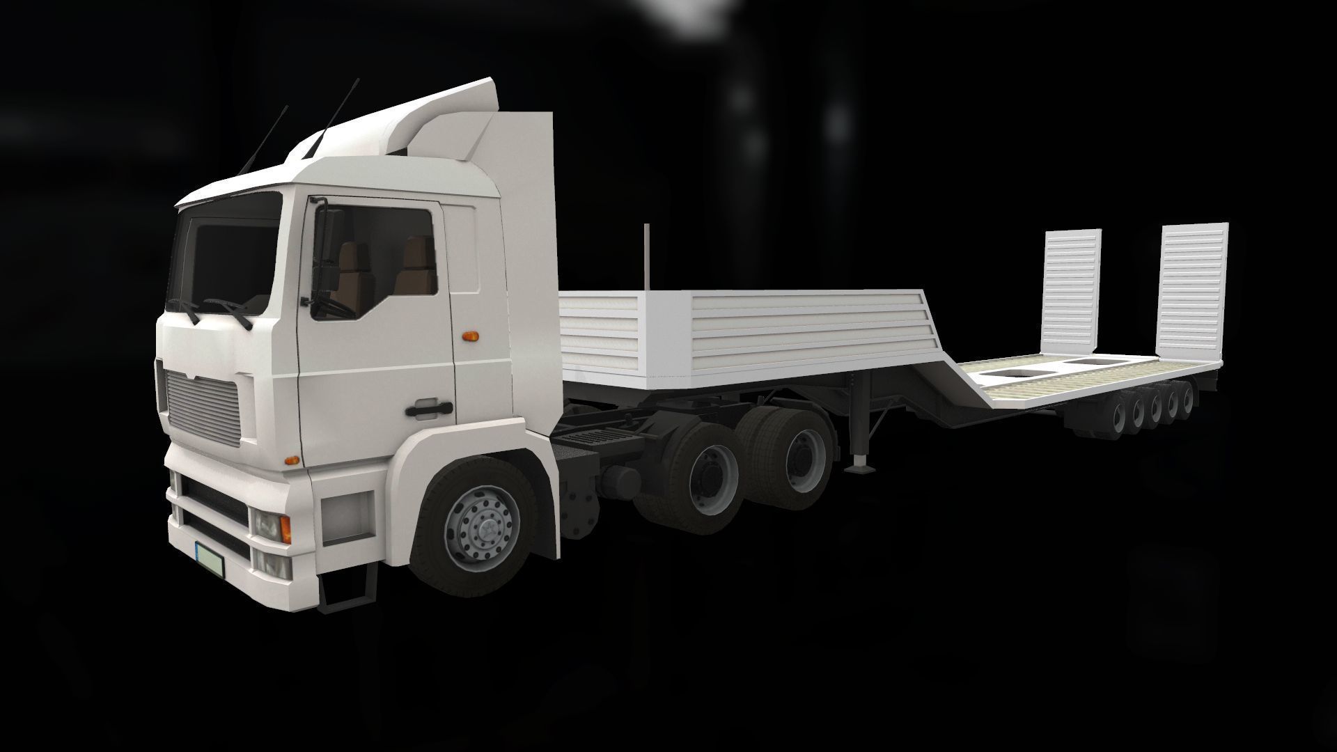 Truck 2 Low-poly 3D model_4
