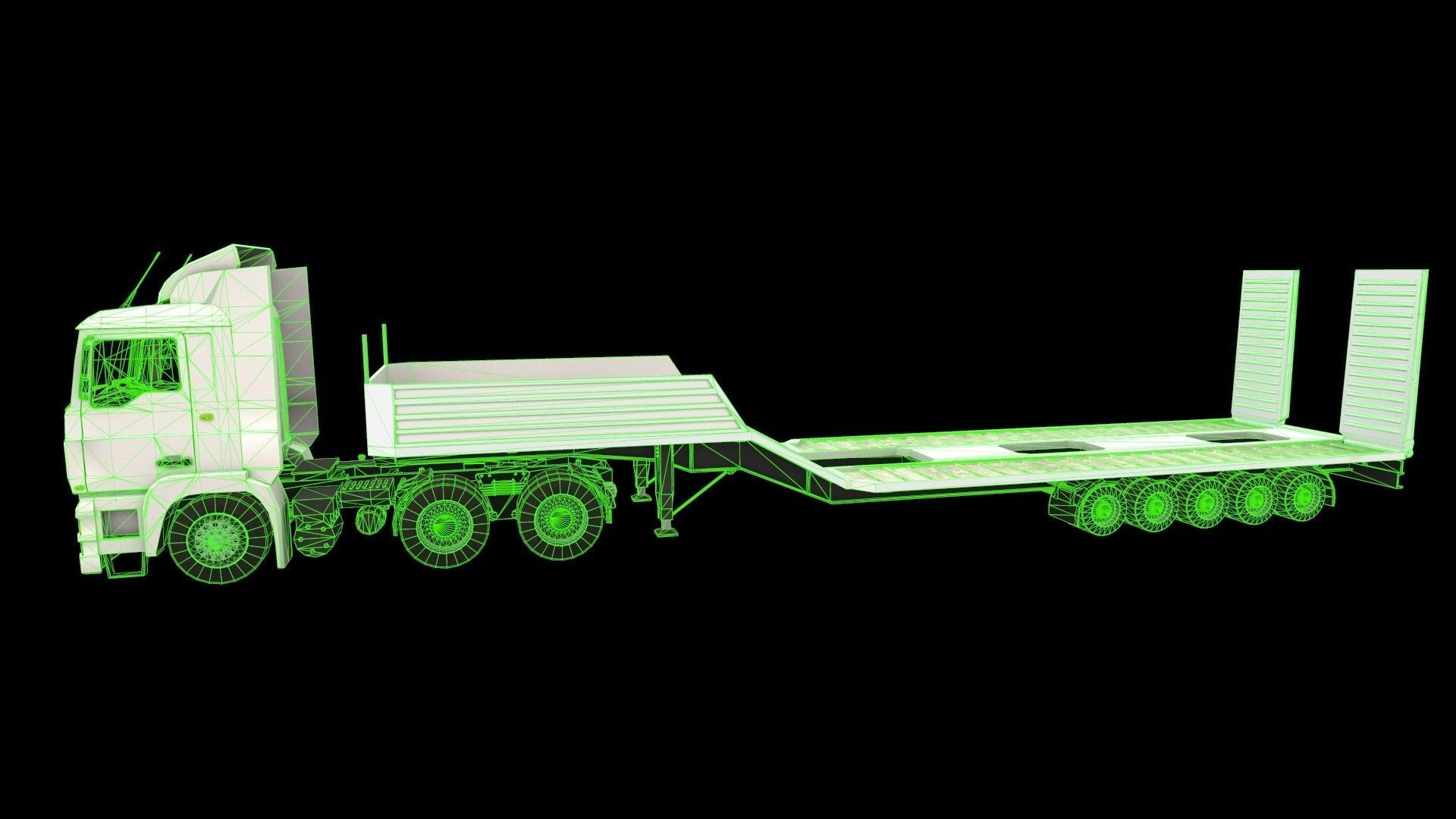 Truck 2 Low-poly 3D model_9