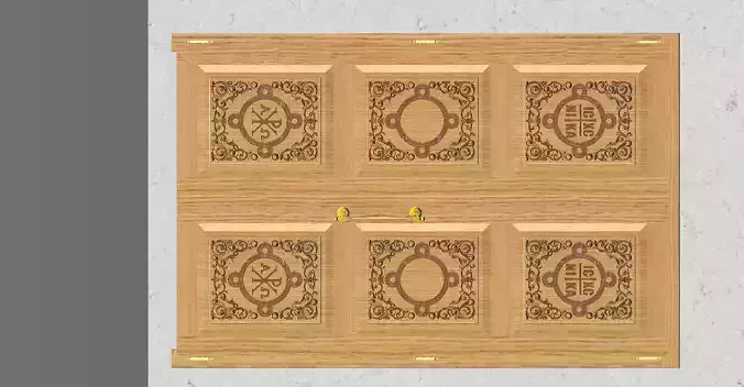 wood door 3D model
