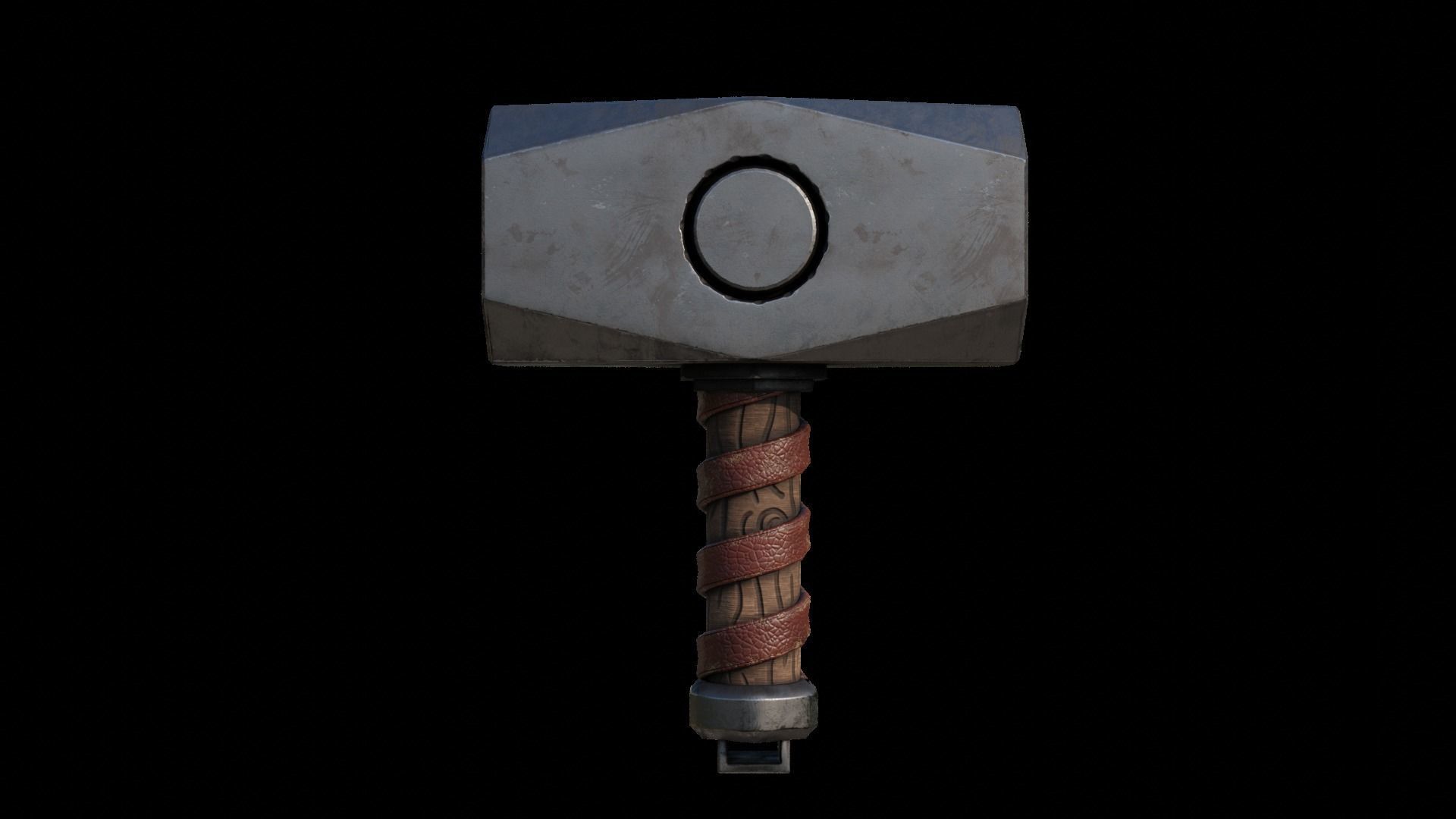 Game-Ready Hammer Model Low-poly 3D model_11