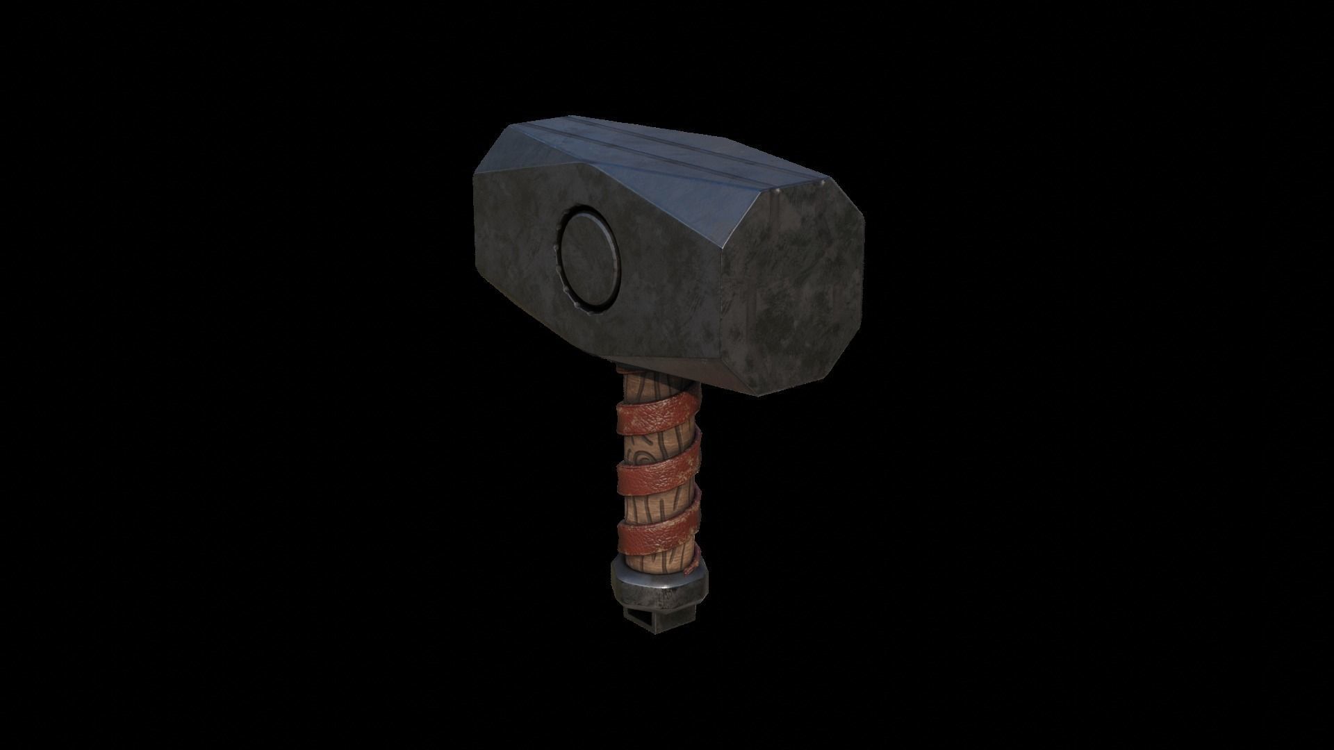 Game-Ready Hammer Model Low-poly 3D model_1