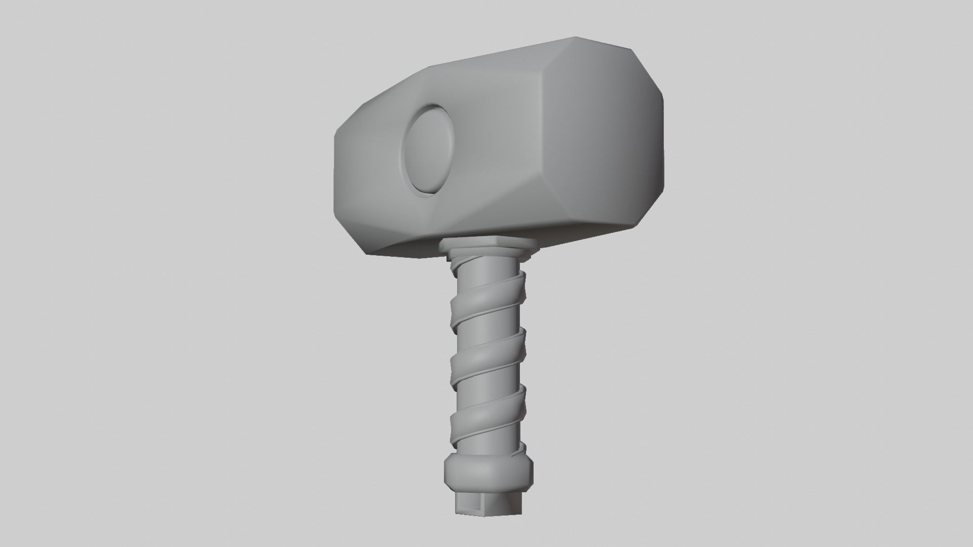 Game-Ready Hammer Model Low-poly 3D model_4