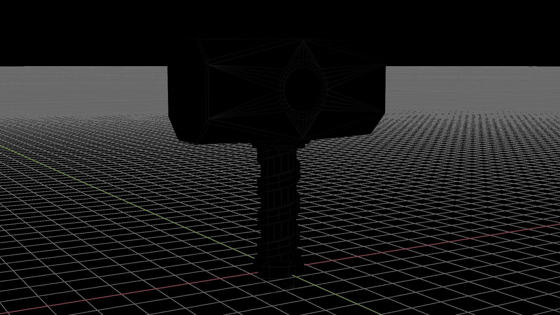 Game-Ready Hammer Model Low-poly 3D model_2